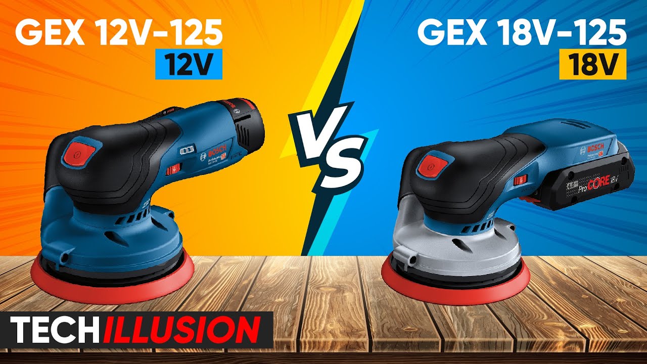 🔥WELCHER IST BESSER?!🧐 - Bosch Akku Exenterschleifer GEX 18V-125 vs GEX 12V 125 - Vergleichstest