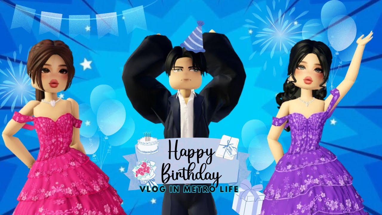 Crystal special Birthday surprise 💙 | Vlog in Metro life | Life Inside Roblox