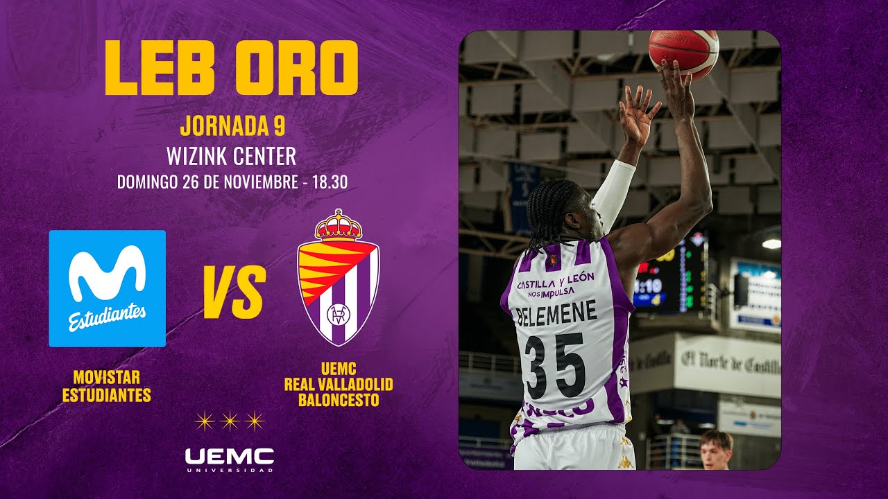 RESUMEN | J9 LEB Oro: Movistar Estudiantes 91 - 92 UEMC Real Valladolid Baloncesto