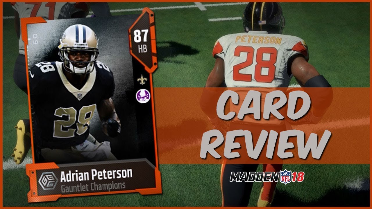 MUT 18 Card Review | Gauntlet Adrian Peterson Gameplay + Card Review