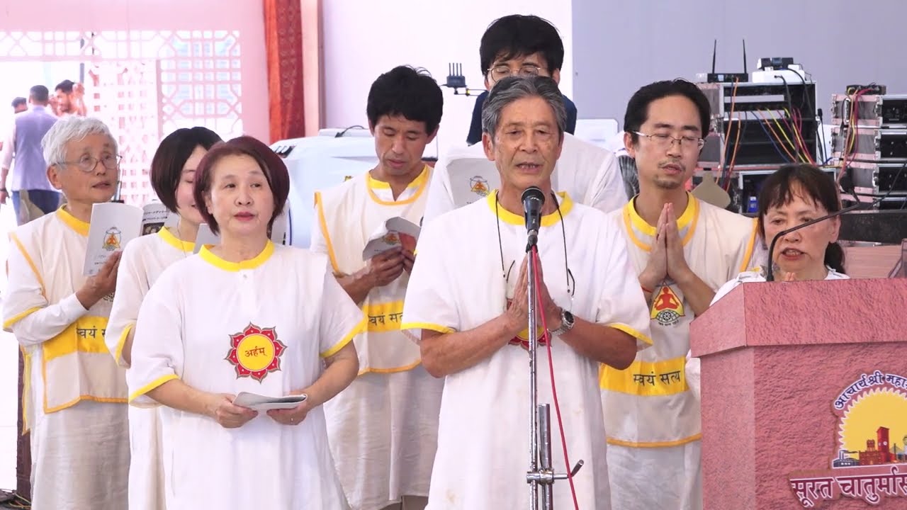 Logas path by Japanese people in International Preksha Meditation Camp