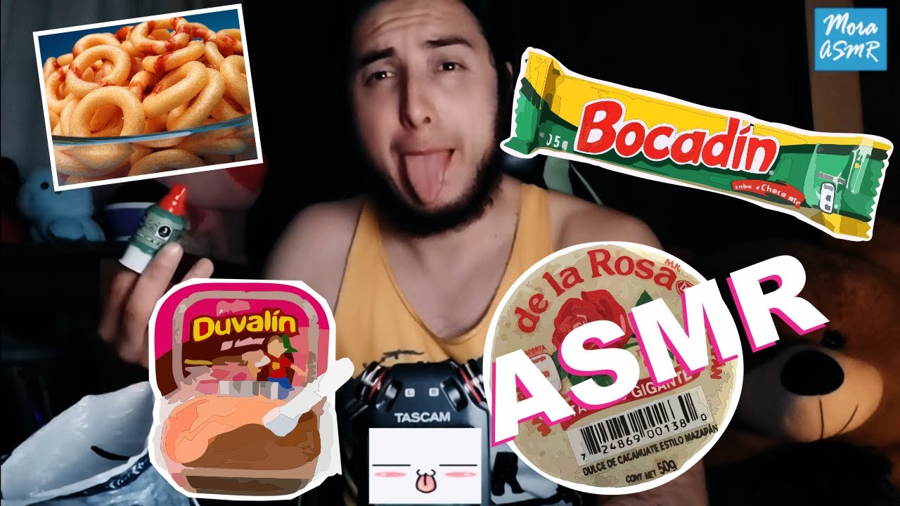 ASMR videos 2021 comiendo dulces mexicanos del bolo Binaural By Mora ASMR