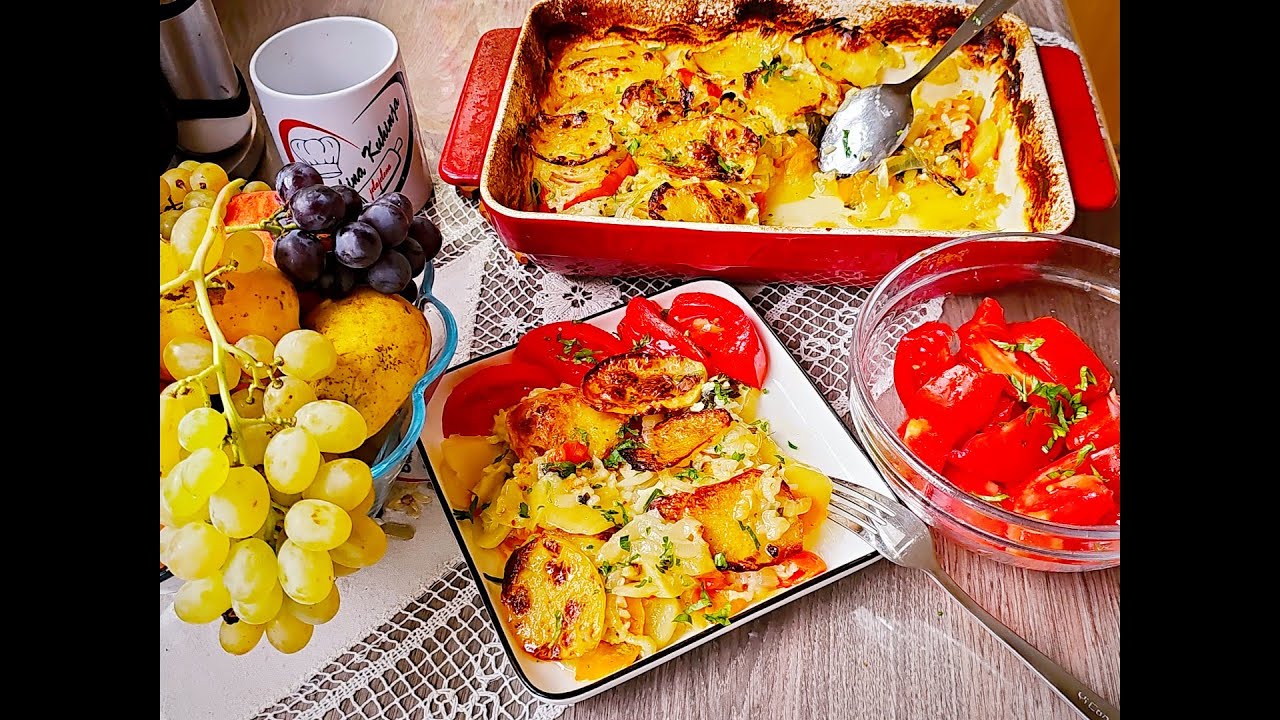Bakina kuhinja- Najsladji  sočni posni krompir NA SVETU ogrebe se tepsija