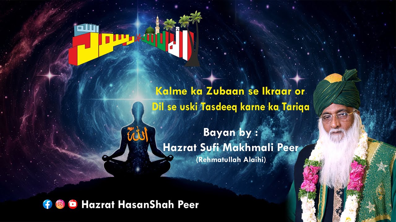 Kalme ka zubaan se ikraar or Dil se Tasdeeq | Hazrat Makhmali Peer R.A | Hazrat Aaina-E-Haq M.A |