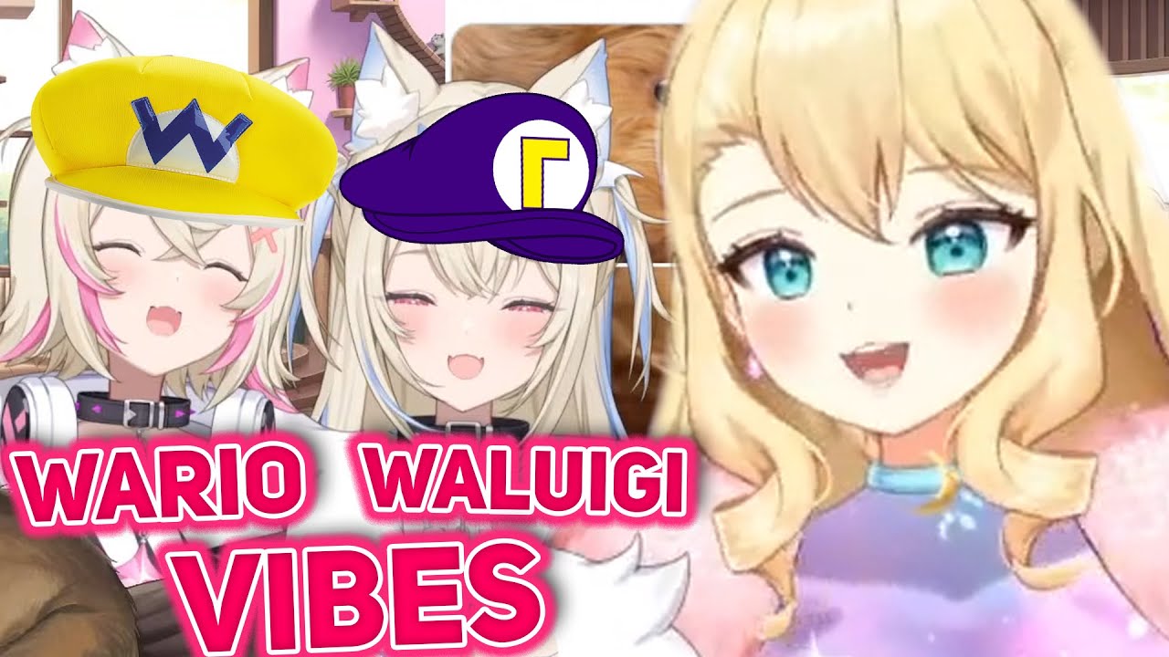 MilkyQueen gets a WARIO and WALUIGI vibes from FUWAMOCO