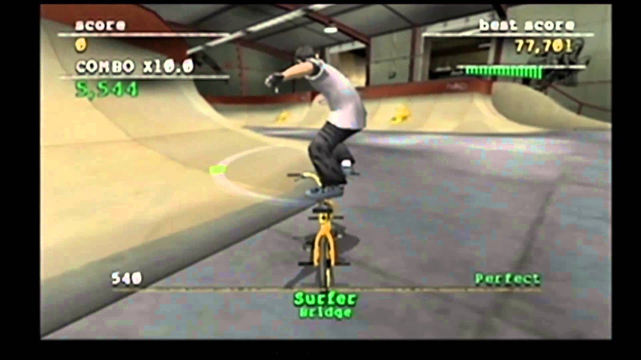 Mat Hoffman's Pro BMX 2 (Gamecube) Long Manual Fail (60fps)