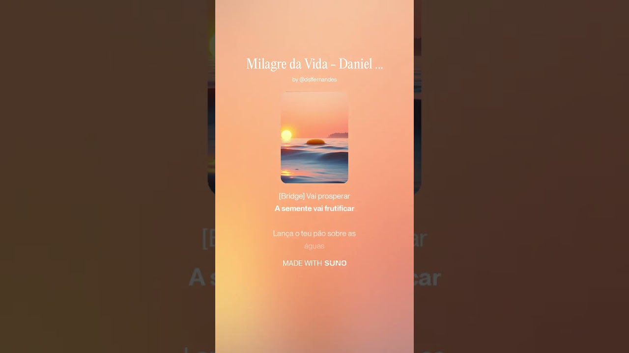 Milagre da Vida   Daniel Fernandes