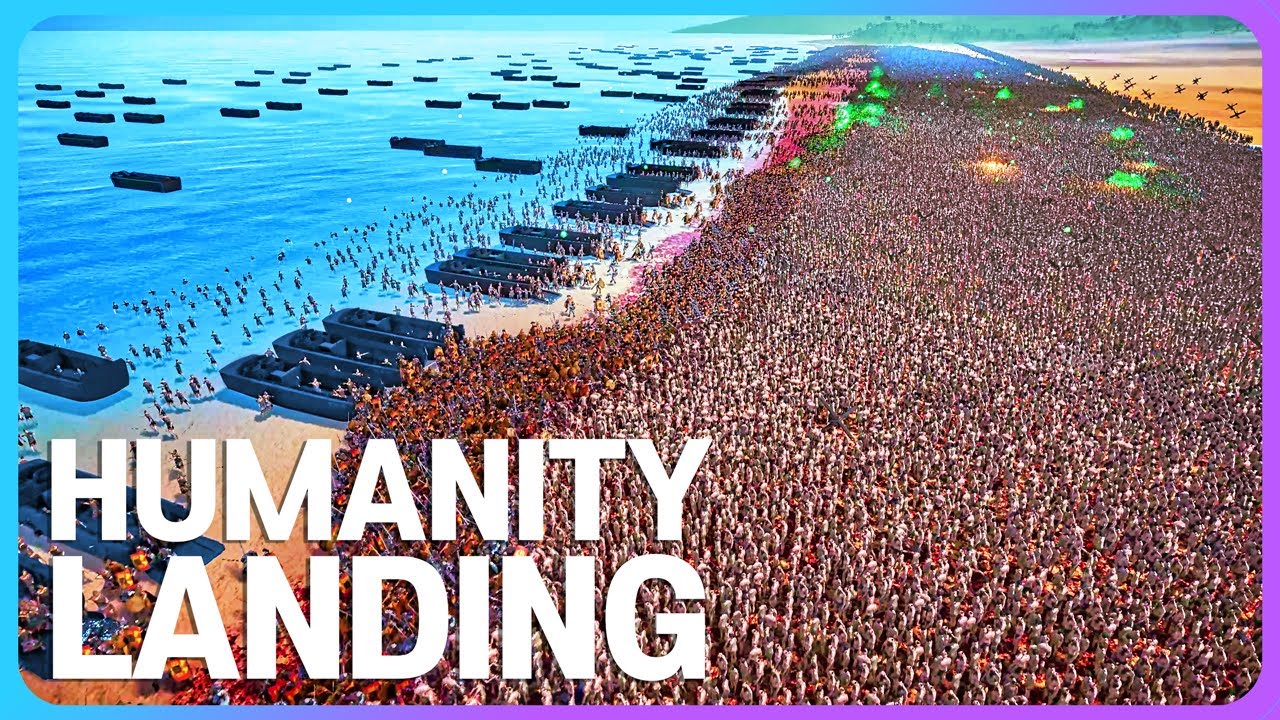 Humanity ARMY Landing vs Evil ARMY - Ultimate Epic Battle Simulator 2 UEBS 2 (4K)