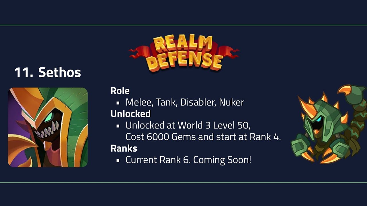 Sethos Review - Realm Defense