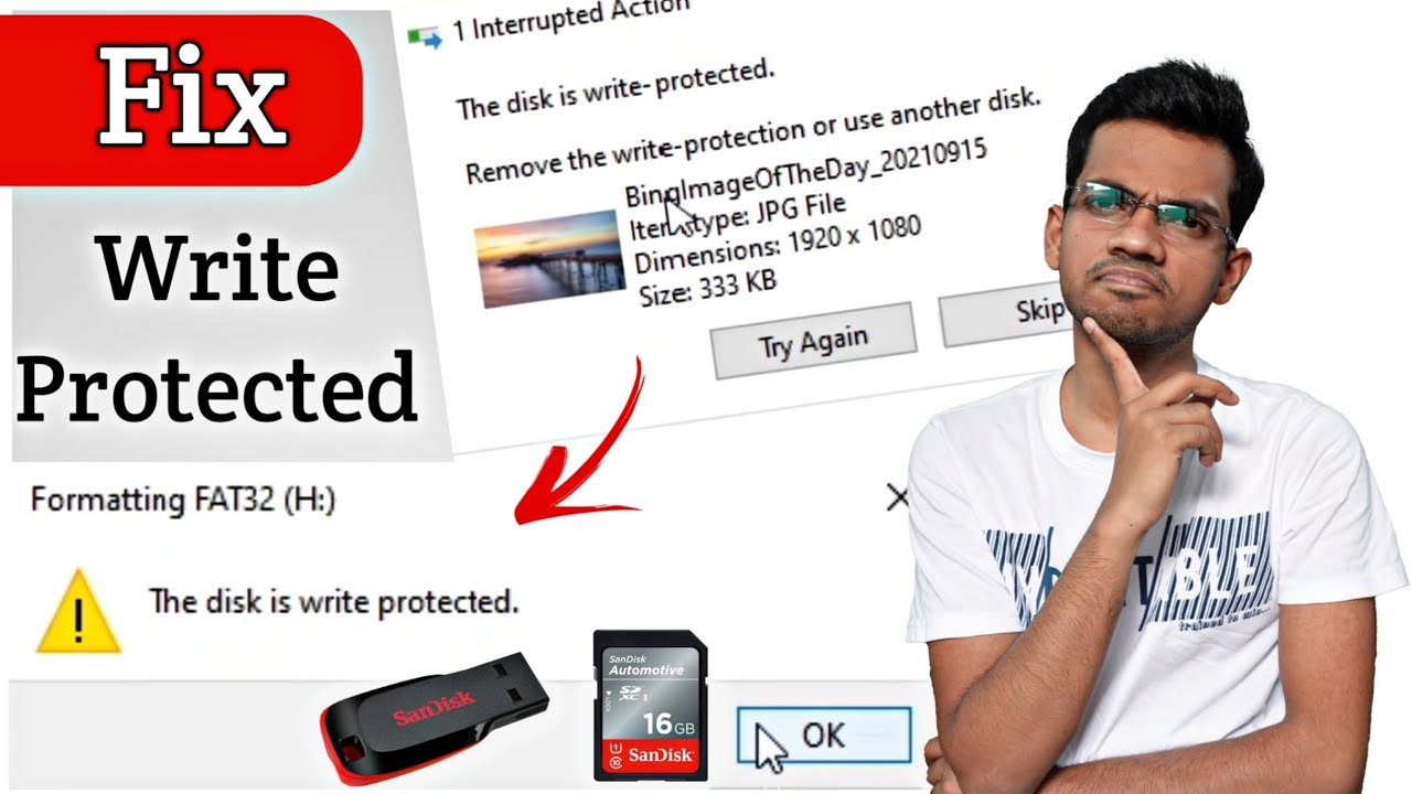 The disk is Write Protected....- FIX | HINDI