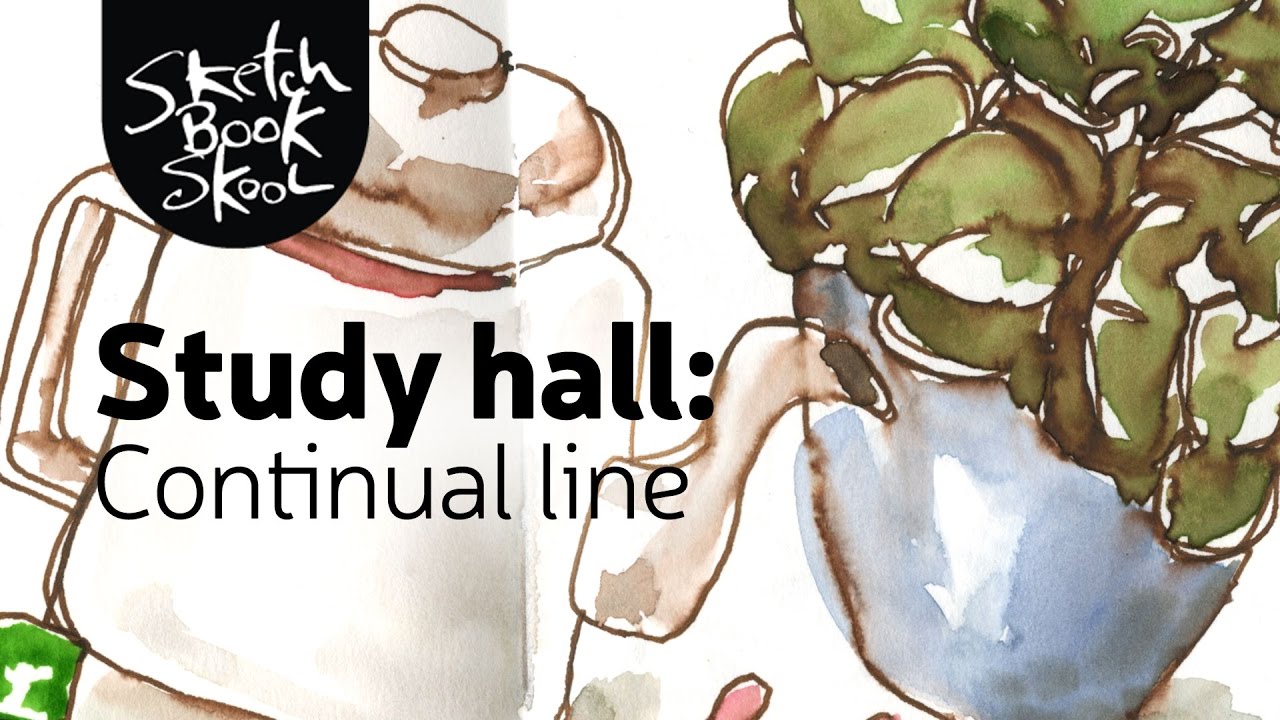 Studyhall: Continual Line and Watercolors