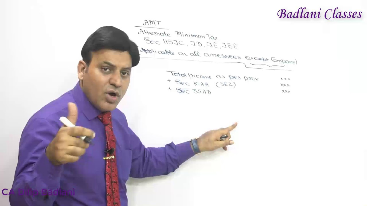 Income Tax : AY 18-19 : AMT : Alternate Minimum Tax