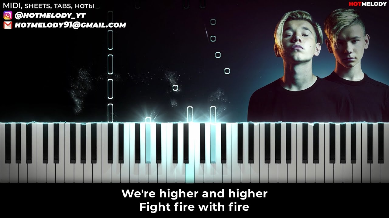 Marcus and Martinus Air karaoke piano instrumental cover