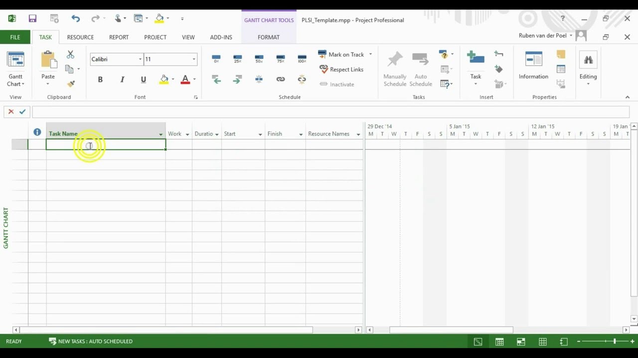 Set the Baseline in MS Project