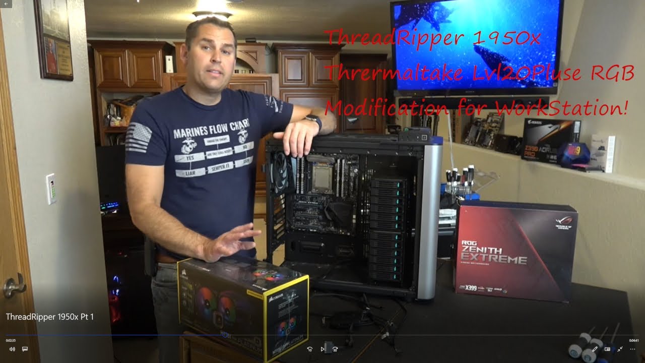 ThreadRipper 1950x housed in a Modified Thermaltake Level 20 Plus RGB Pt. 1
