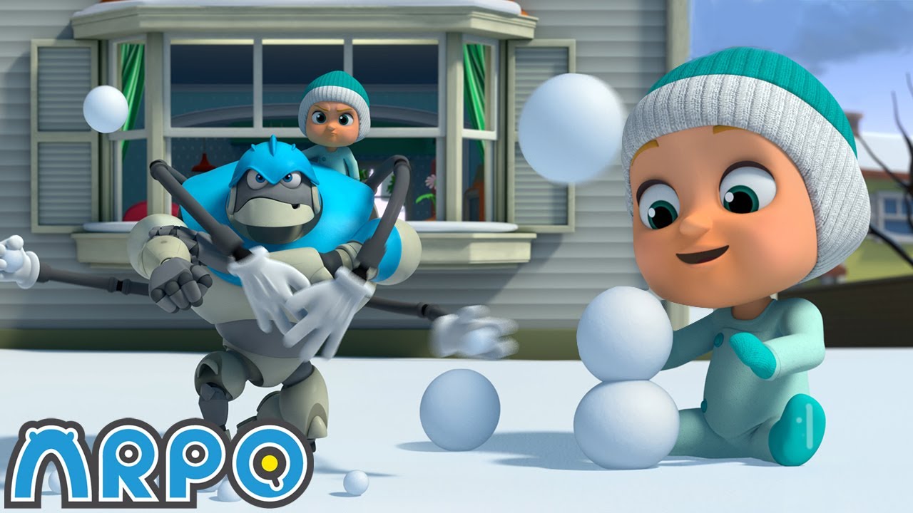❄️☃️Guerra de nieve - preparados, listos, a tirar 🤖El Robot ARPO  👶 Caricaturas y dibujos animados