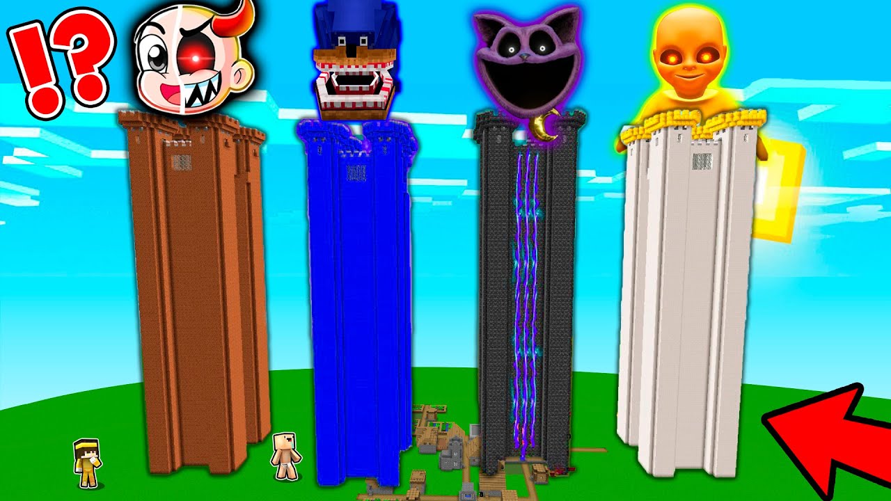 NO ELIJAS EL CASTILLO EQUIVOCADO O MUERES EN MINECRAFT 🏰💀 | SHIN SONIC TAPES, BEBE NOOB.EXE, CATNAP