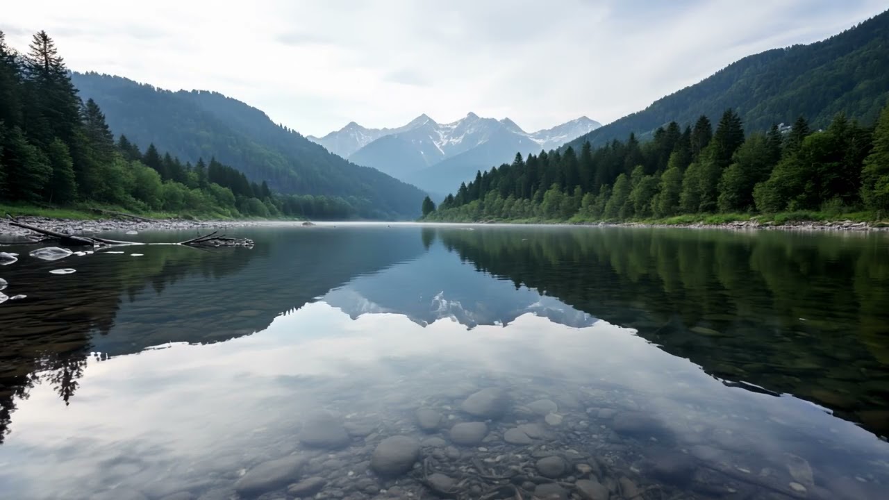 Peaceful Mountain Lake Ambience for Sleep and Study