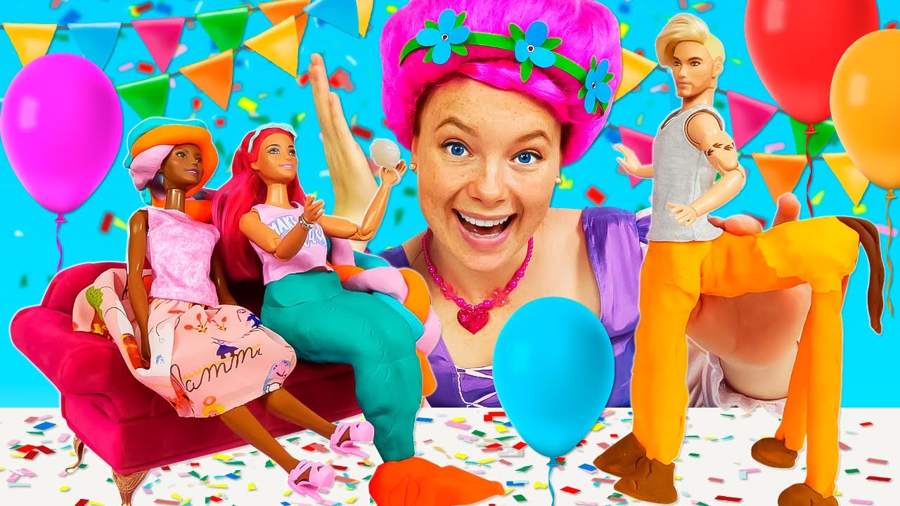 Irenes Magische K&uuml;che. Faschingskost&uuml;me f&uuml;r die Barbie Puppen. Knete Video f&uuml;r Kinder