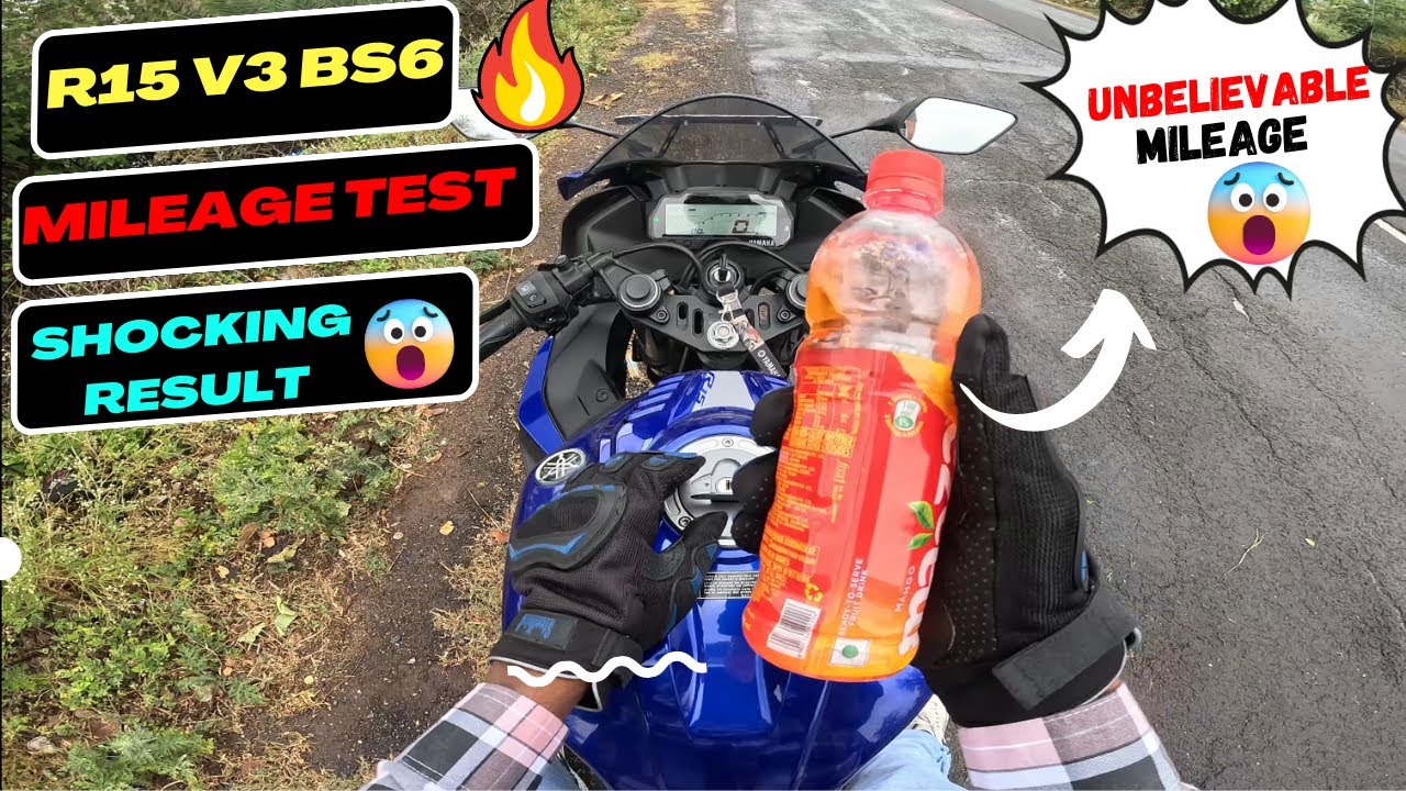 Yamaha R15 v3 BS 6 Mileage Test Results That Will Shock You🤯 | #r15v3 #r15v3mileagetest #yamaha #new
