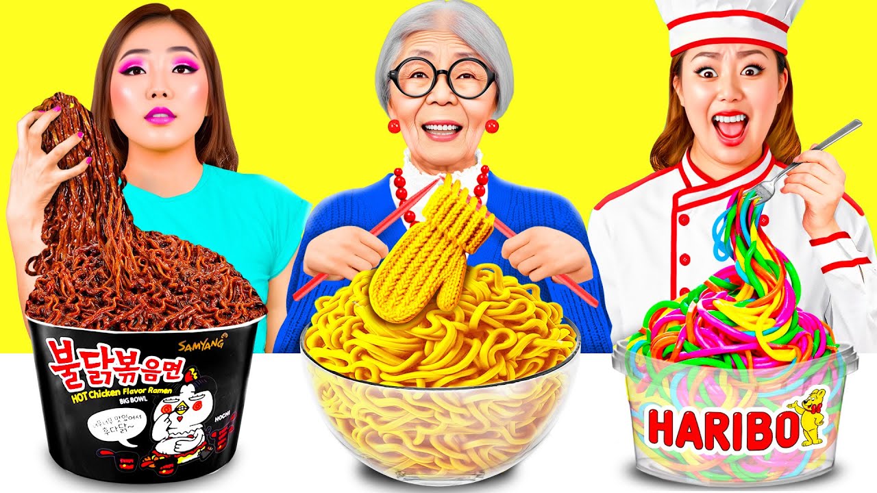 أنا مقابل جدتي في تحدي تحضير الطعام | أفكار طعام مضحكة Toon Toon