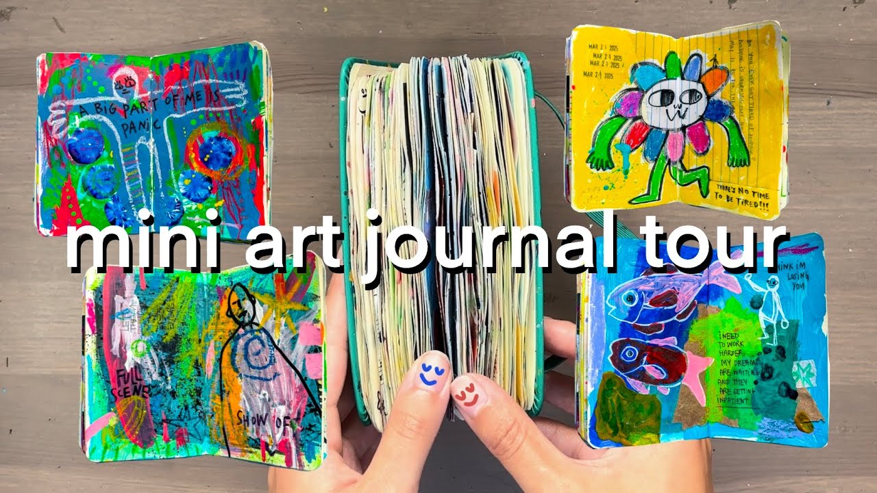 ART JOURNAL TOUR 𖦹 || amandaswork || talens art creation sketchbook 𖦹