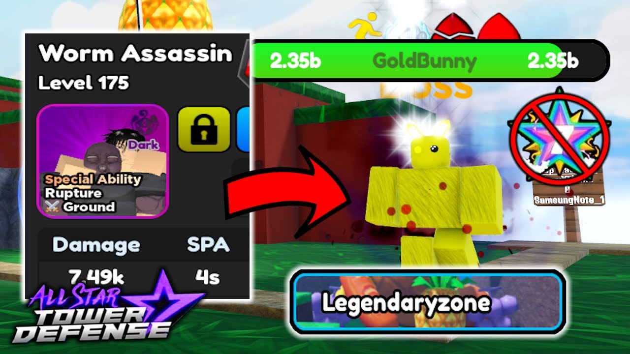 Legendary-Zone Ft. Wormji (CODE UNIT!) 4 Units Only! | All Star Tower Defense Roblox