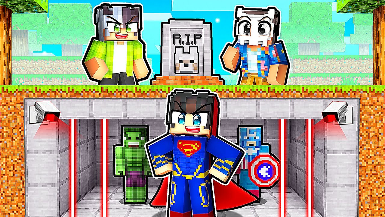 İntikam almak için Köpeğimin Mezarının altına SÜPERKAHRMAN Üssü yaptım!🪦 - Minecraft