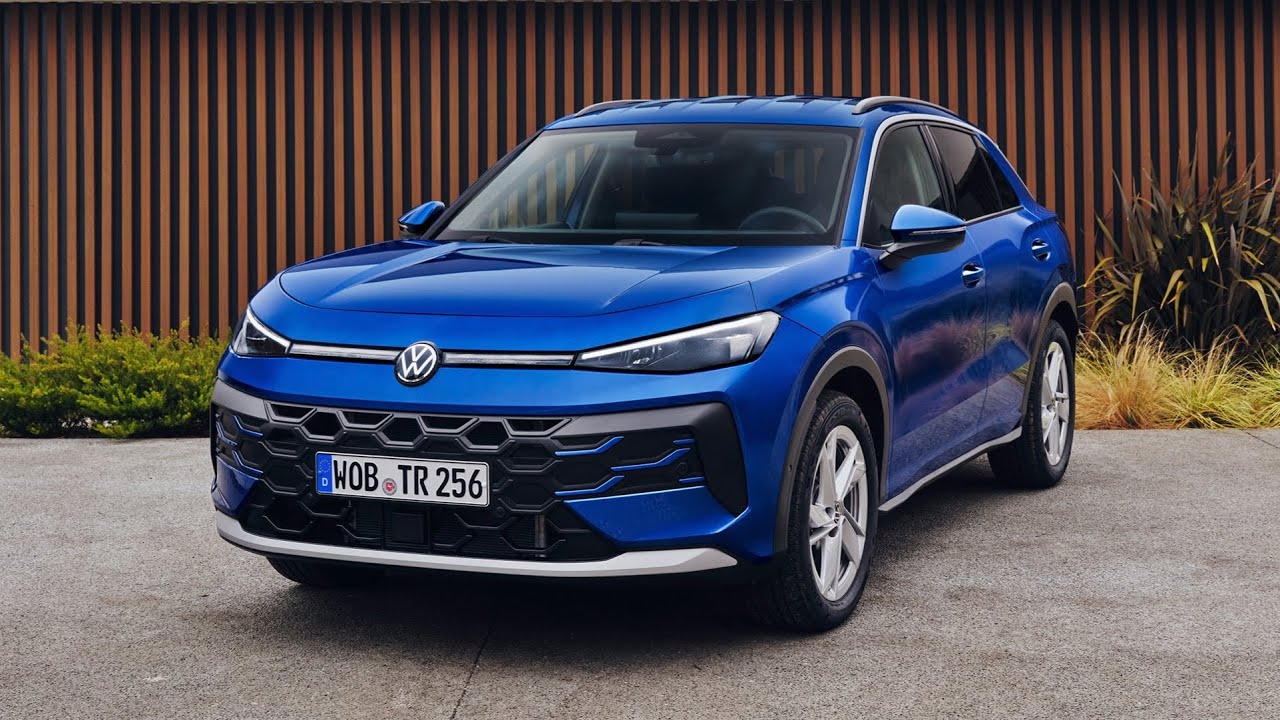 All New 2026 VW T Roc in Celestial Blue Metallic colour - Driving, Exterior, Interior 