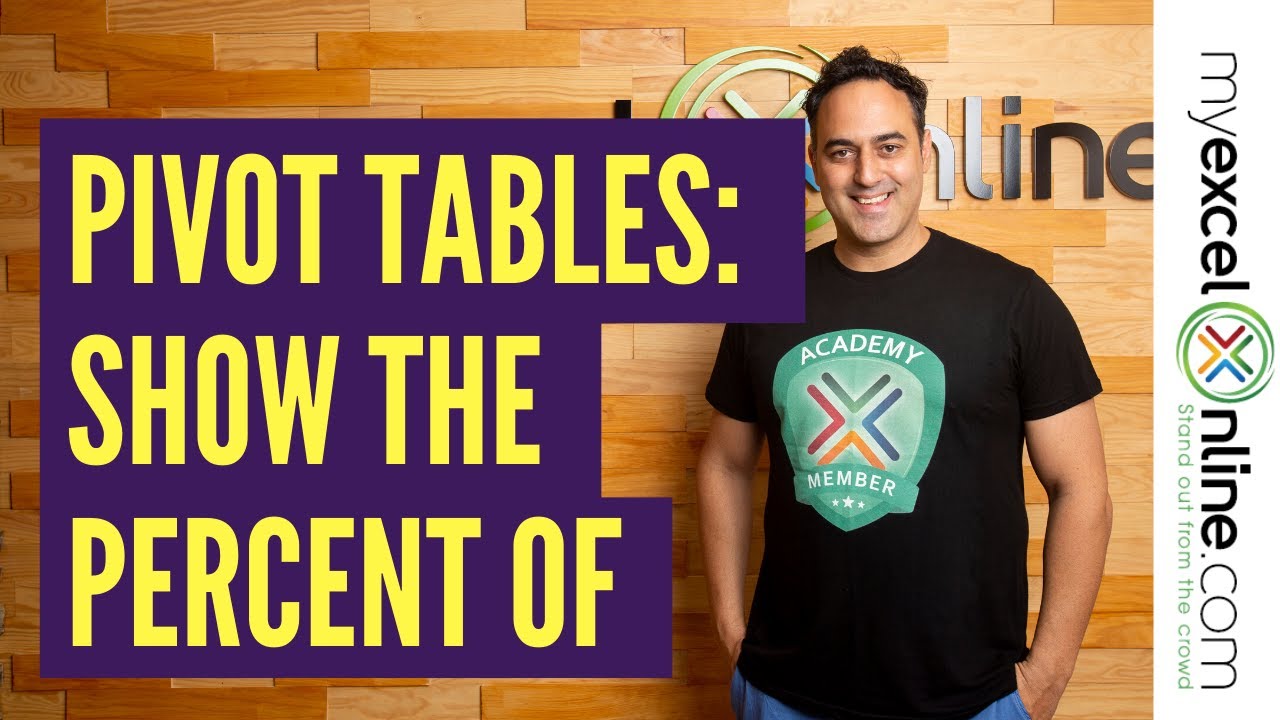 Pivot Table Excel Tutorial -  Show The Percent Of