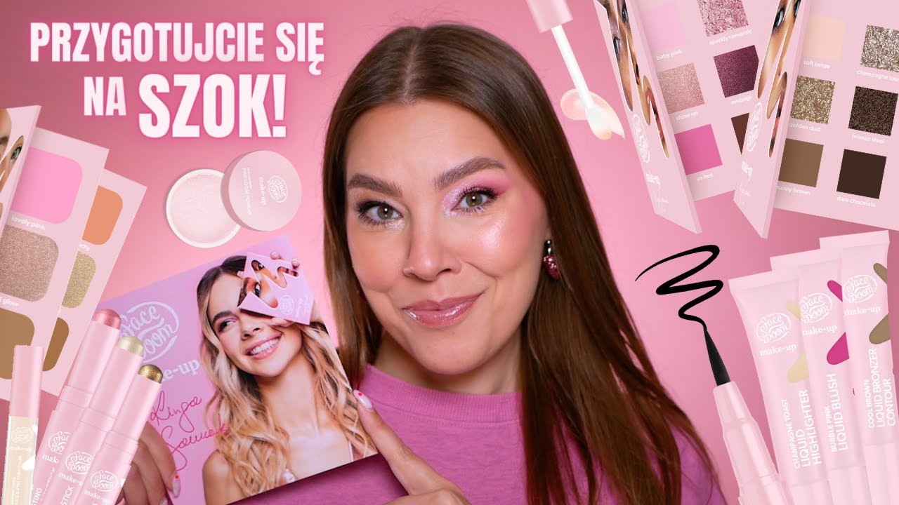 FACEBOOM x Kinga Sawczuk zaszaleli! 🔥 R&Oacute;ŻOWY puder, masełkowe konturowanie i MEGA LEKKI krem BB! 💕