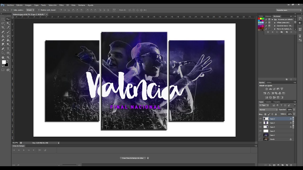 Tutorial Como Dividir una Imagen en 3 partes en Photoshop