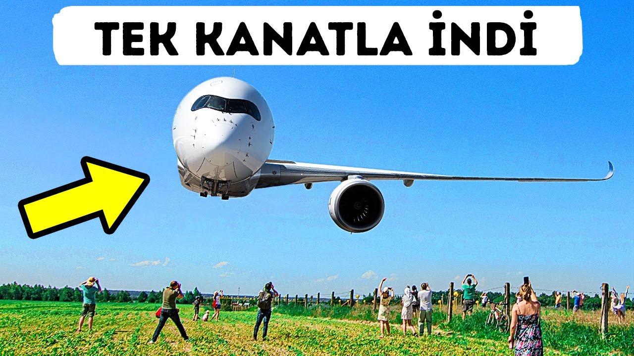 Tek Bir Kanatla İniş Yapmak Zorunda Kalan Uçak