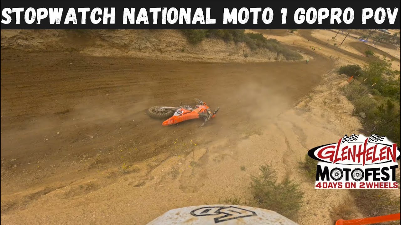 WILD DOWNHILL CRASH! Glen Helen Stopwatch National GoPro POV with Grant Harlan 