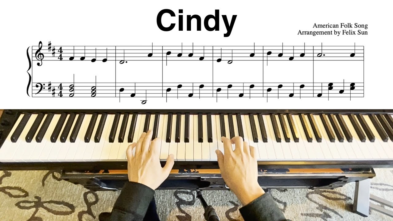Cindy (American Folk Song) - EASY Piano + Sheets