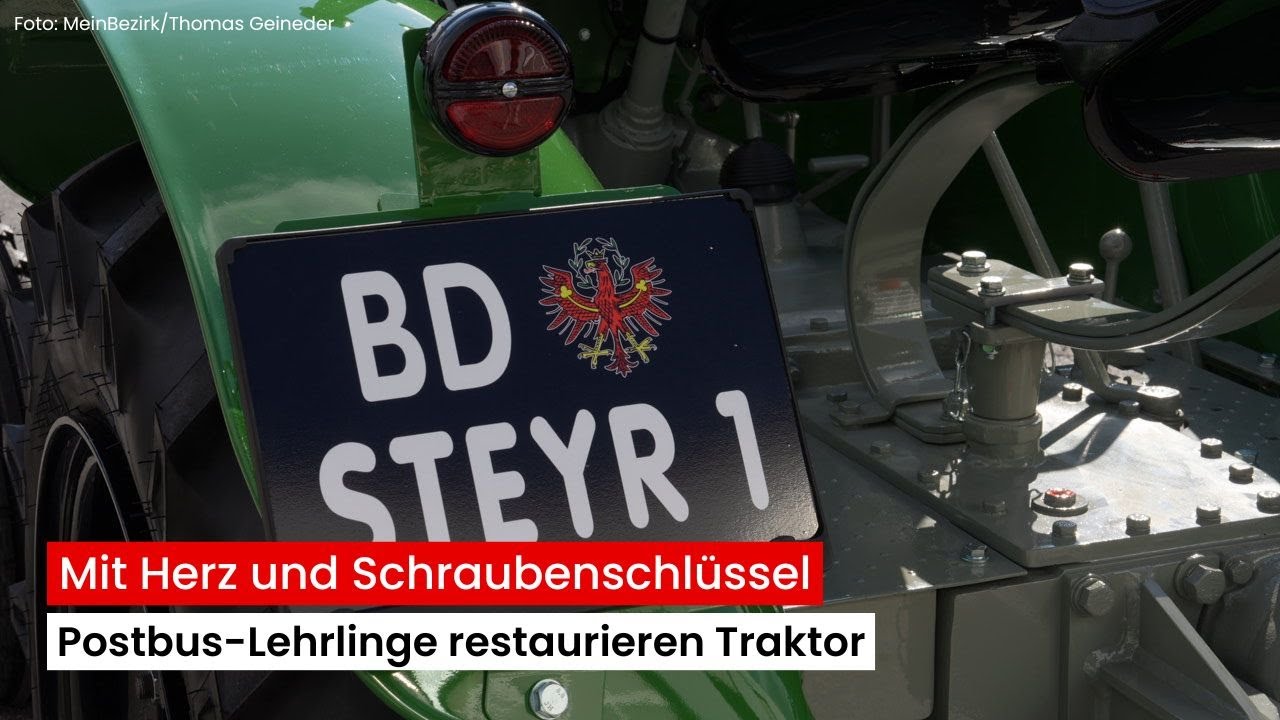 Mit Herz und Schraubenschl&uuml;ssel: Postbus-Lehrlinge restaurieren Steyr-Traktor