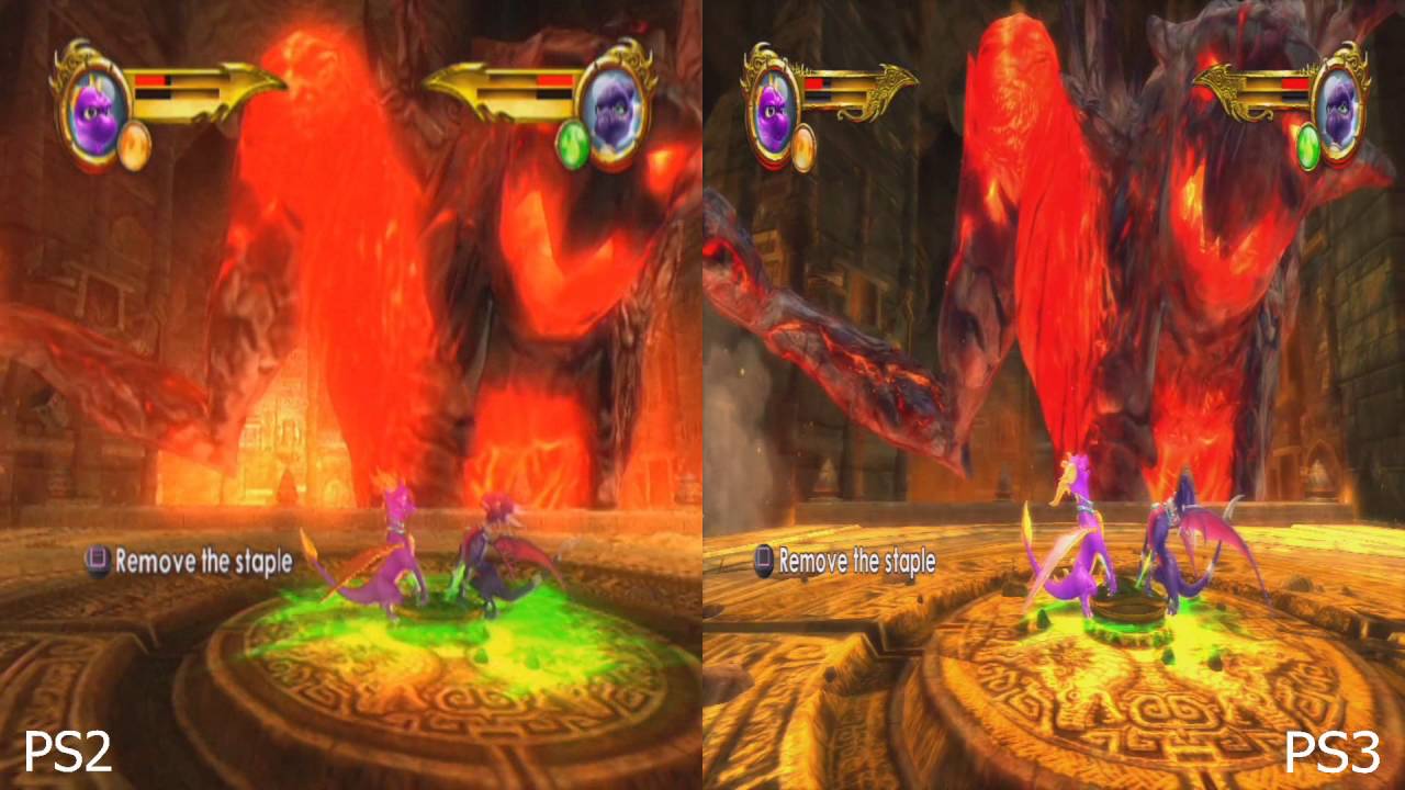 The Legend of Spyro: Dawn of the Dragon Opening Graphics Comparison (PS2 vs PS3)