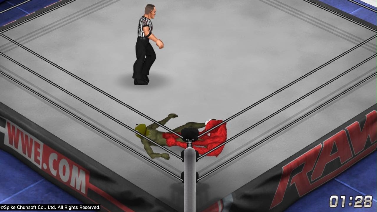 FIRE PRO WRESTLING WORLD: Elmo vs. Kermit the Frog