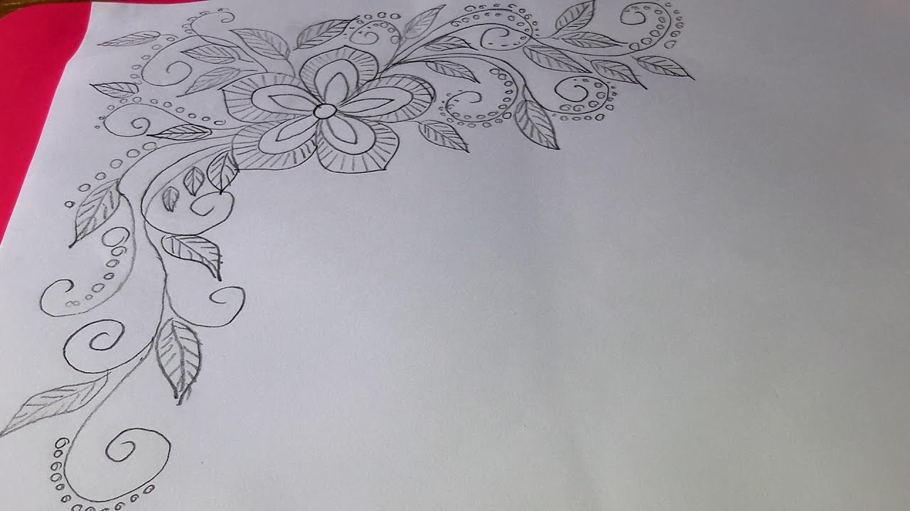 bed sheet design drawing.