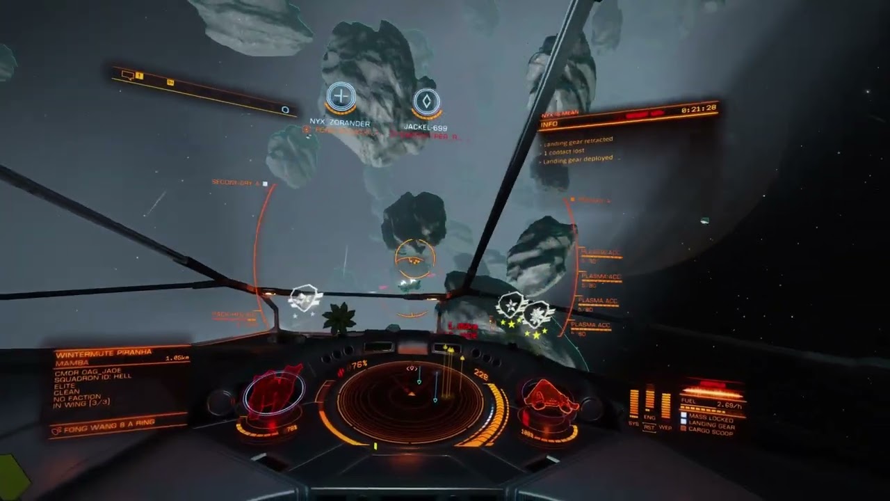 Epic 3v3 Fight in Asteroid Field Elite Dangerous PVP with no filter