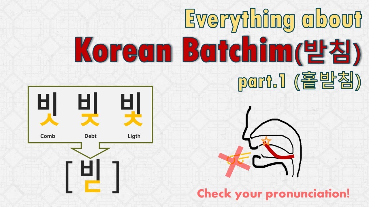 05.Korean Language Class- Korean Batchim받침 and Pronunciation of Batchim for Beginners