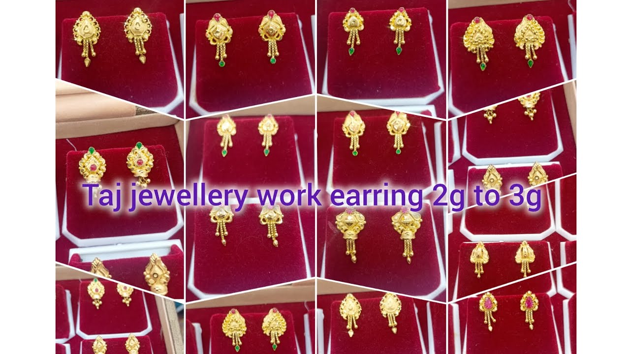 Latest  lightweight design earring Gold design || 2g to 3g || Syed Gold channel Taj jewellery work 