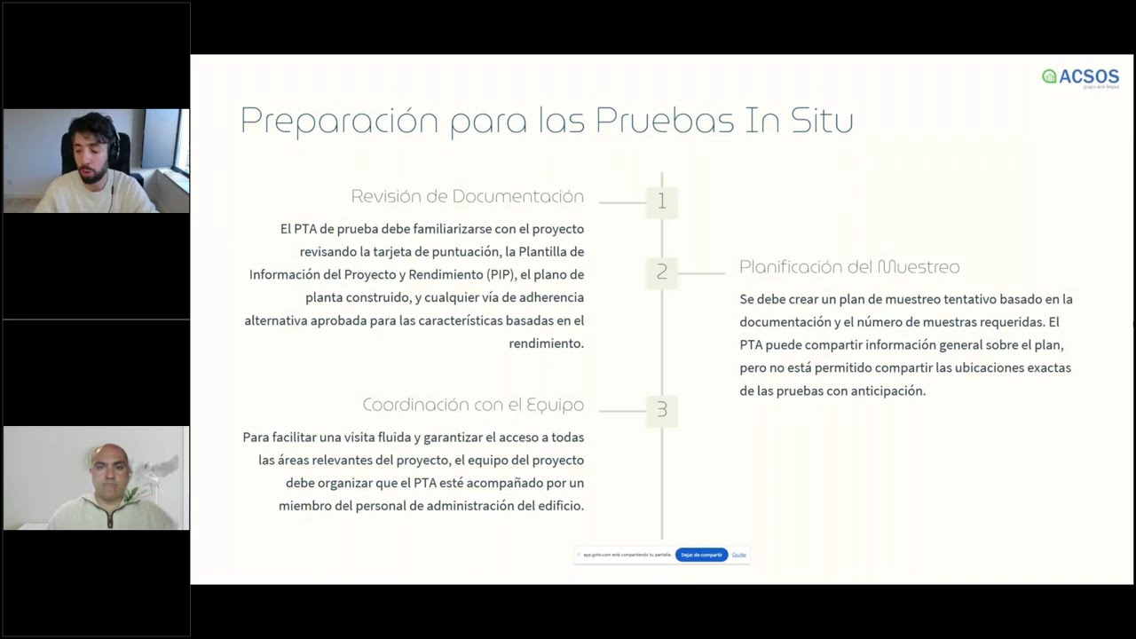 Webinar ACSOS:  WELL,  nuevo protocolo para performance verification 2025