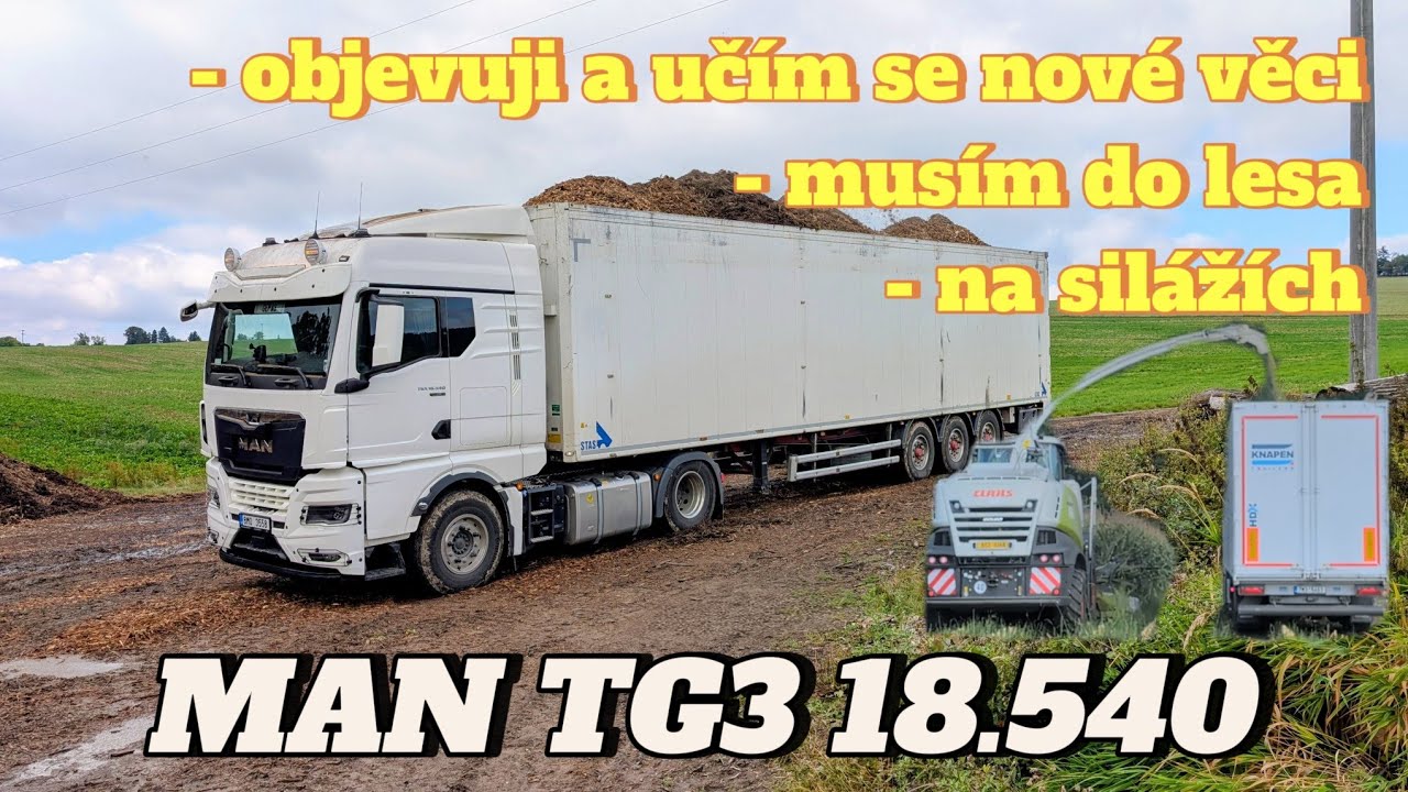 MAN TG3 18.540 #3 | mám nalakováno | na poli pod řezačkou | prasklá hydraulická hadice