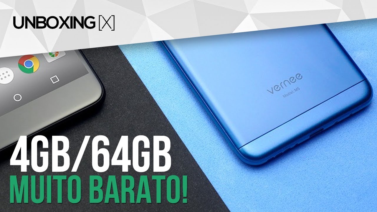 😳 SÓ R$390??? 😳 Celular com 4GB/64GB muito BOM e BARATO! - Vernee M5 Unboxing PTBR