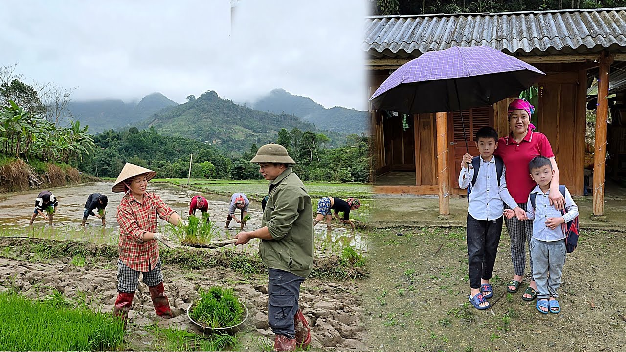 Dang and Thanh were delighted to receive help from their kind neighboring women. DANGTHIDU 
