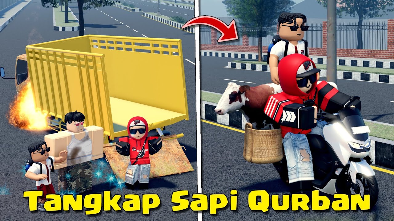 KITA KEJAR SAPI KURBAN YANG KABUR DARI TRUK DI ROBLOX