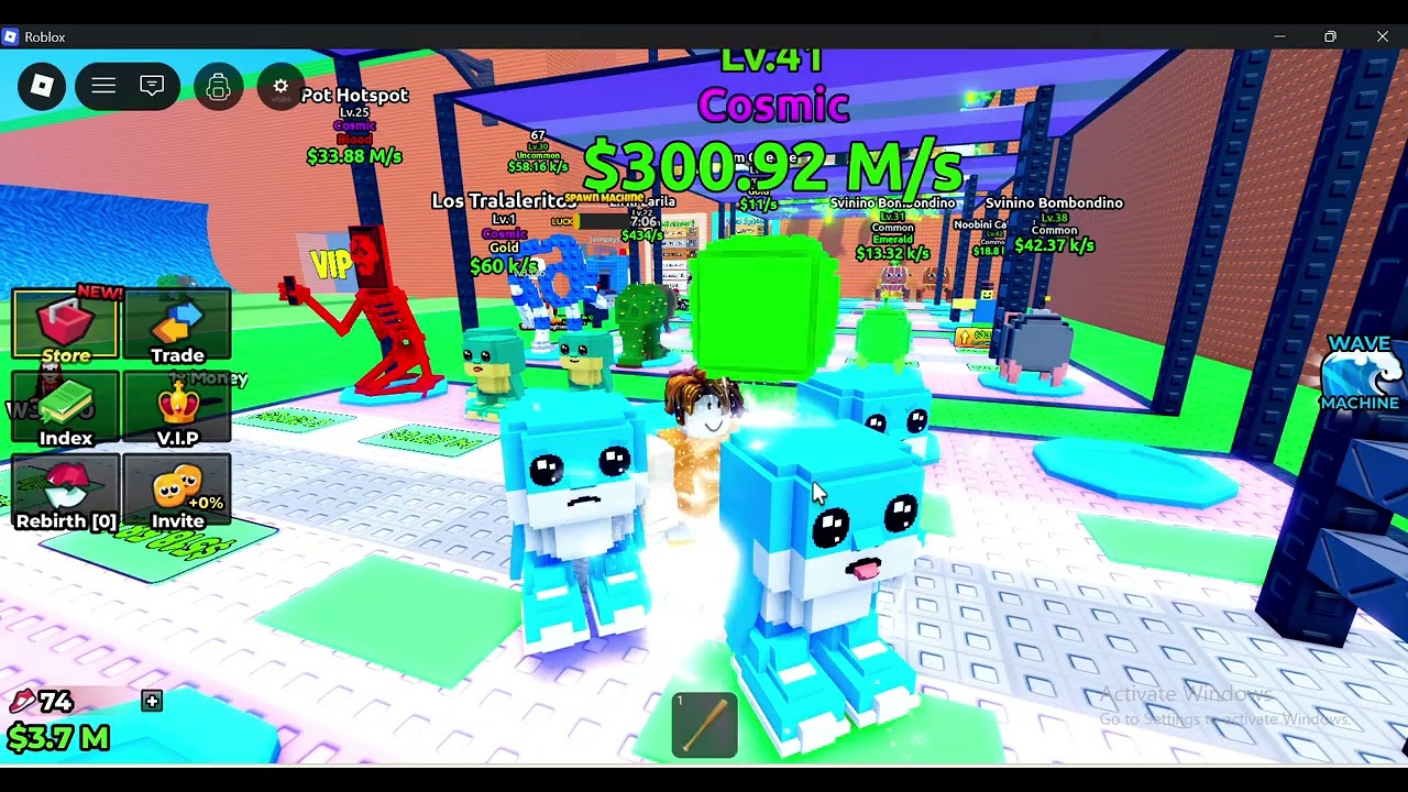 playing a game in roblox (i did not know the name of the game)