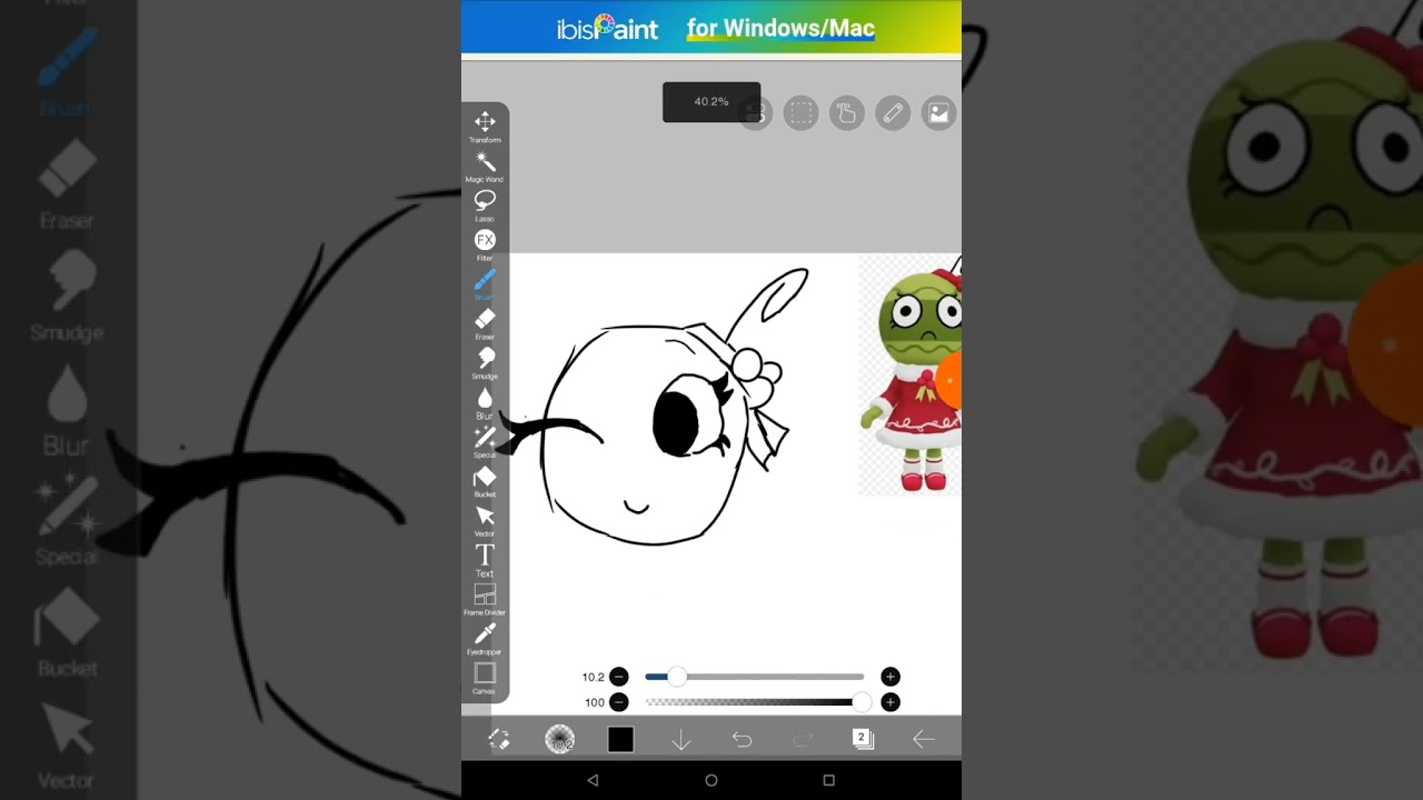 Menggambar skin bobette dandy's world 