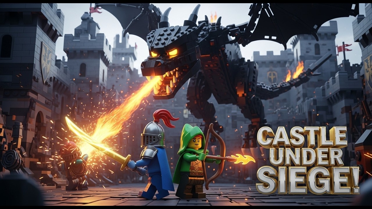 LEGO Castle Siege: Knights vs Shadow Dragon! ⚔️